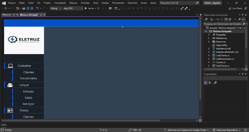 Interface Sistema Eletruz